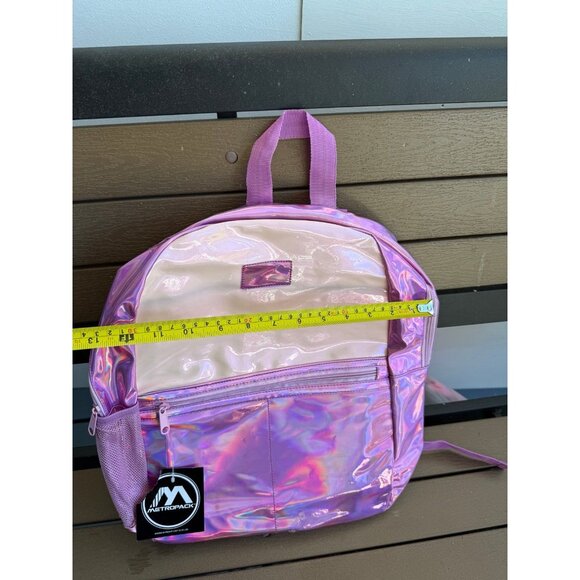 Metropack girl’s pink chrome Backpack new - Picture 3 of 8